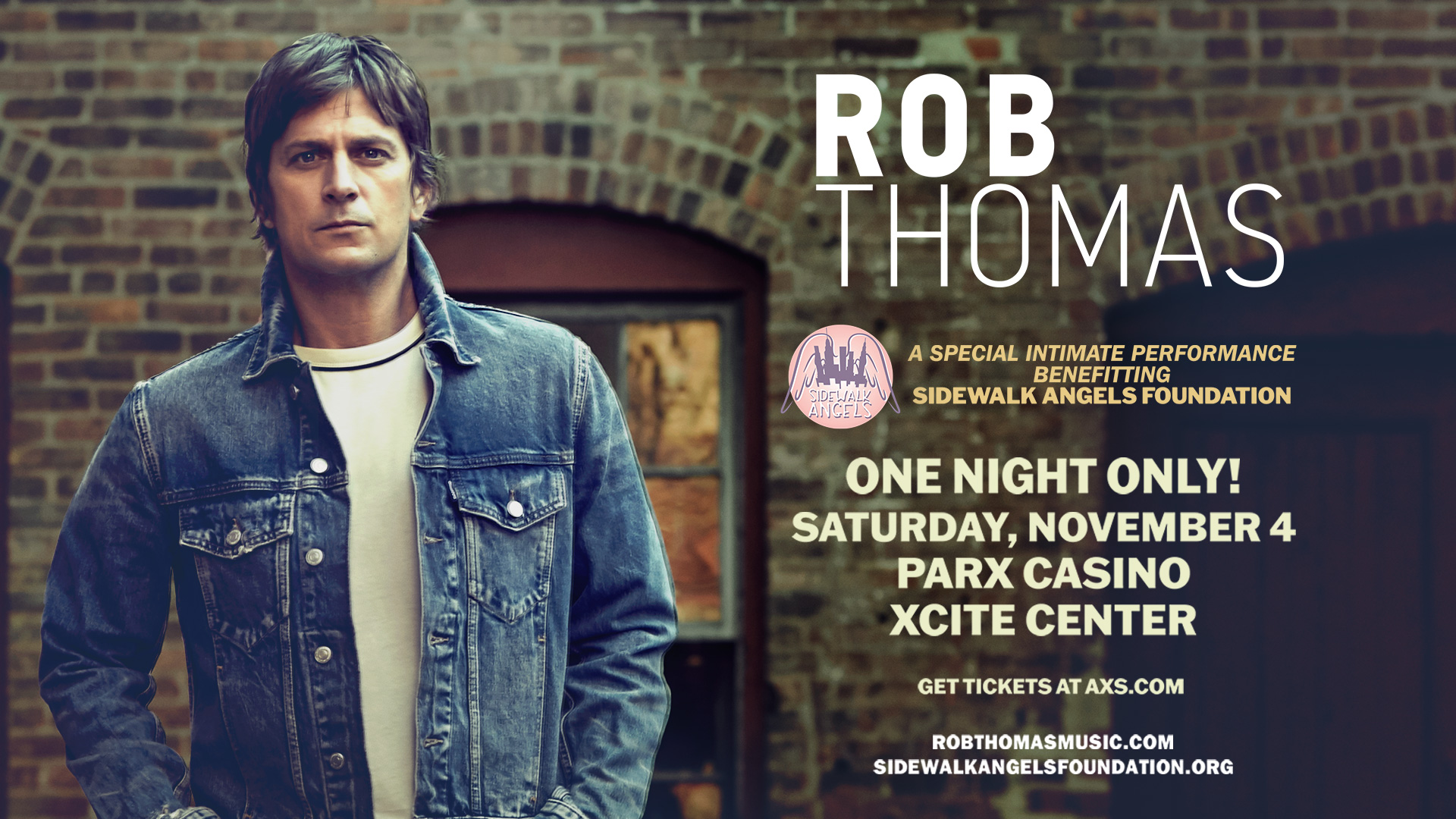 Just Added: SWA Presents Rob Thomas in Bensalem, PA